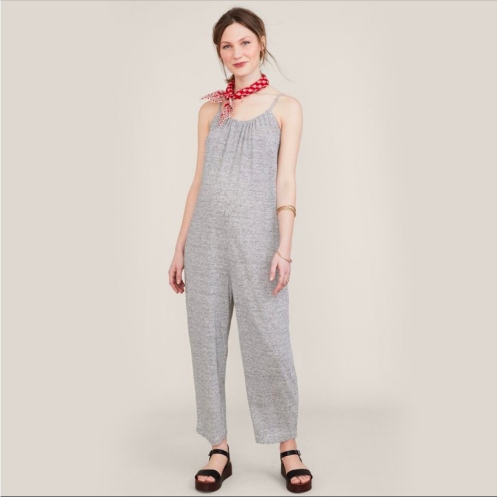 Hatch Striped Linen Morgana Jumpsuit